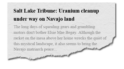 At last, cleanup of Navajo land begins